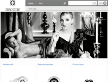 Tablet Screenshot of decodeonlineshop.com